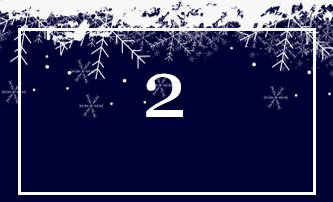 Snowflakes and winter-themed design with the number 2 in the center | MSC Cruises