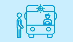 Icon of a shuttle service with a driver and passenger boarding | MSC Cruises