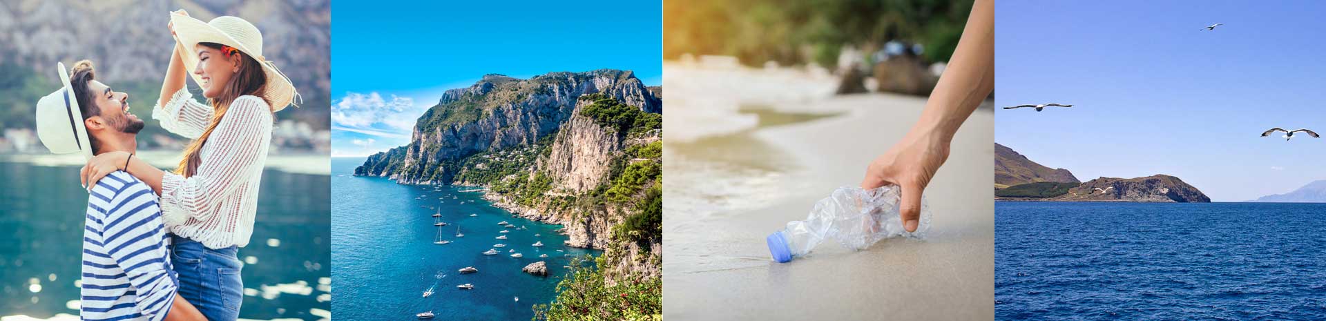 Couple enjoying a scenic coastline, pristine beach cleanup, and seagulls over the ocean | MSC Cruises Couple enjoying a scenic coastline, pristine beach cleanup, and seagulls over the ocean | MSC Cruises