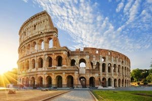 The Colosseum in Rome at sunrise, a highlight of Mediterranean cruise destinations | MSC Cruises