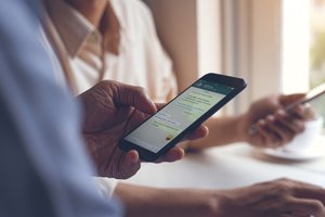 A person using a smartphone to chat about travel plans | MSC Cruises