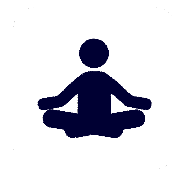 Icon of a person meditating, representing relaxation and wellness | MSC Cruises Icon of a person meditating, representing relaxation and wellness | MSC Cruises