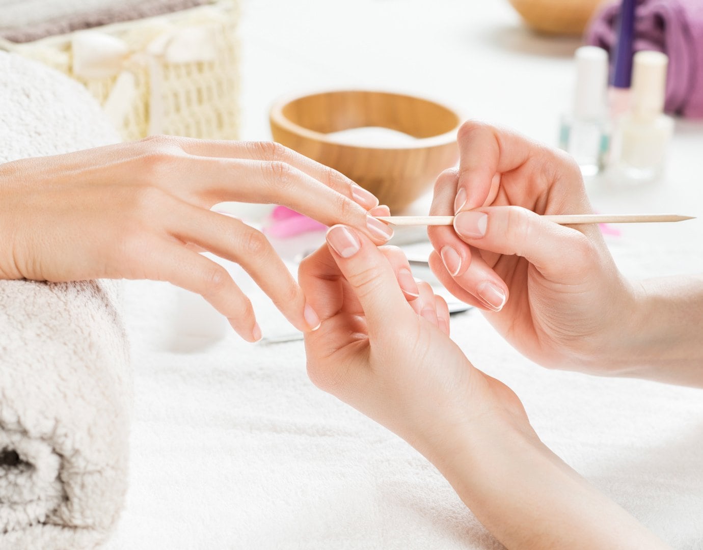 Manicure service in a luxurious spa setting onboard | MSC Cruises Manicure service in a luxurious spa setting onboard | MSC Cruises