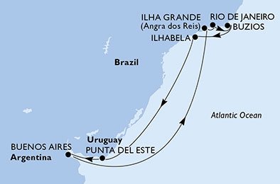 Argentina, Brazil, Uruguay