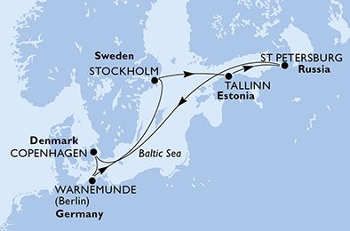 Germany, Sweden, Estonia, Russian Federation, Denmark