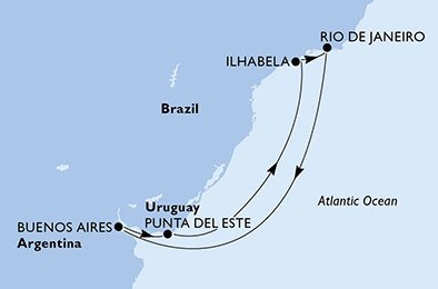 Brazil, Argentina, Uruguay