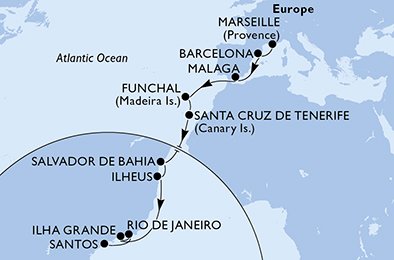 France, Spain, Portugal, Brazil