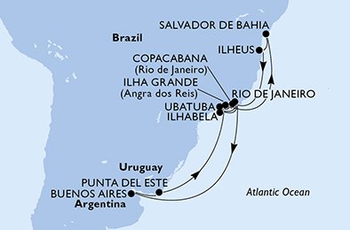 Brazil, Argentina, Uruguay