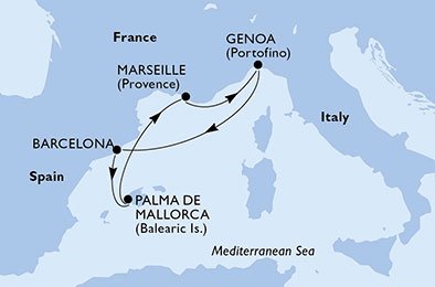 Spain, France, Italy