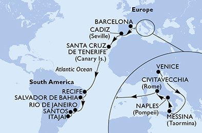 Italy, Spain, Brazil