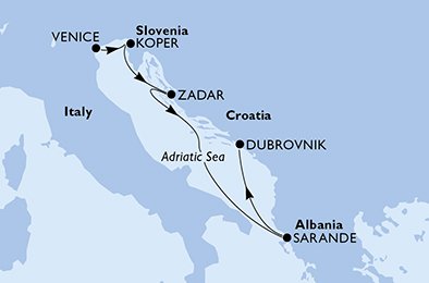 Italy, Slovenia, Croatia, Albania
